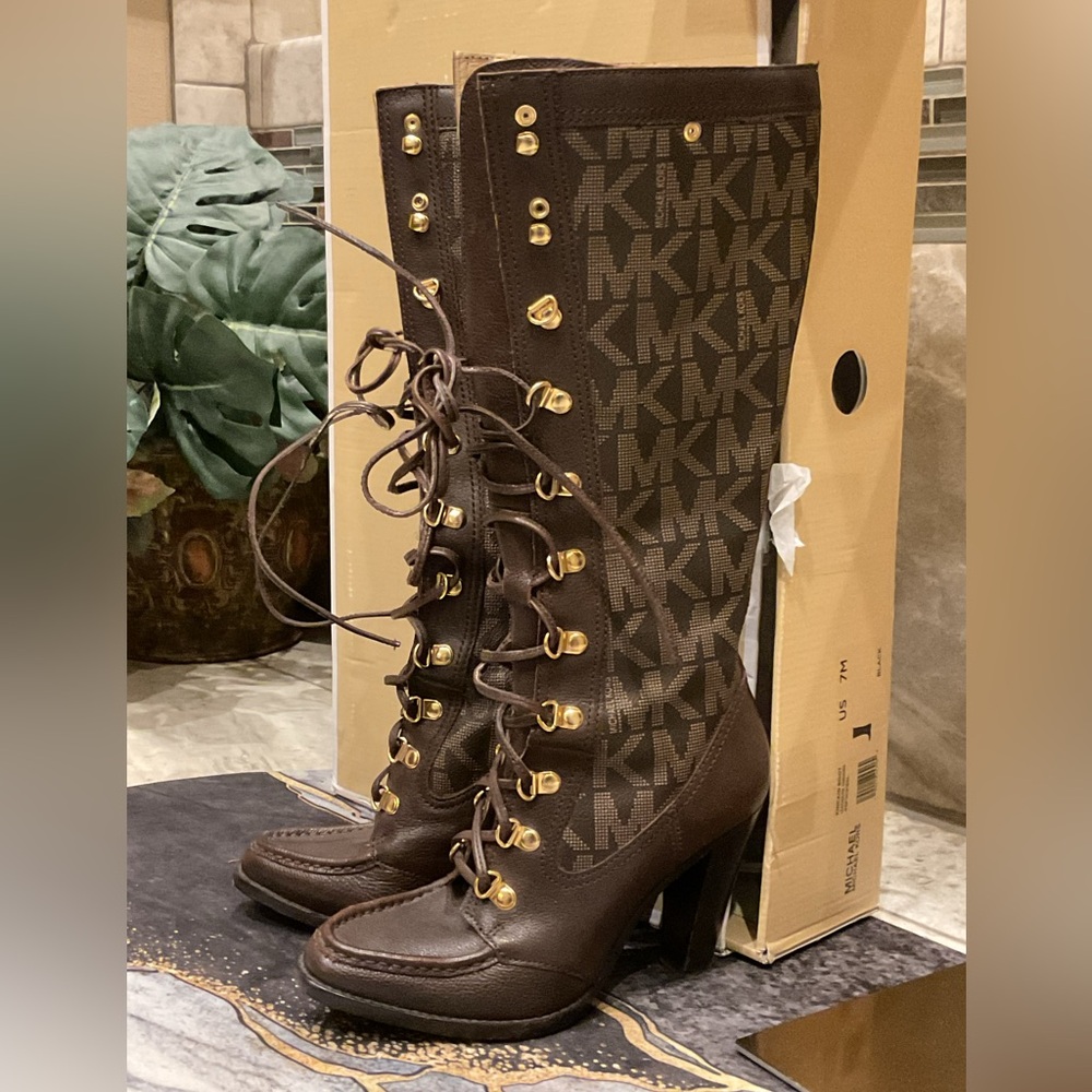 Michael Kors Monogram Knee high boots
